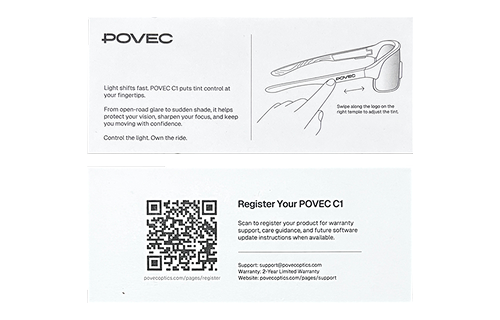 POVEC Warranty & Registration Card
